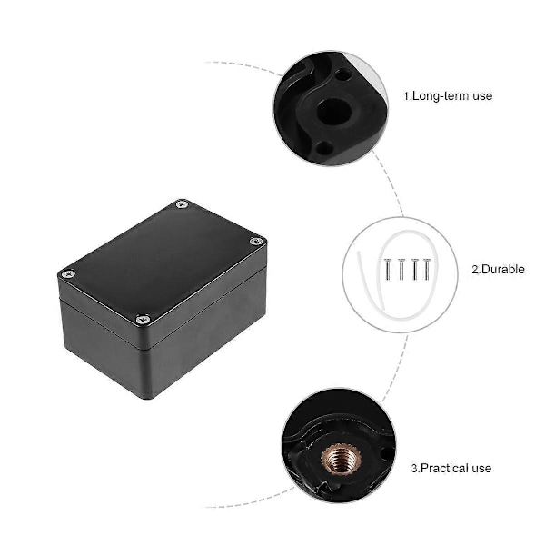 2 st Plast Vattentätt Skydd Elektronisk Projekt Instrument Kapsling DIY Låda Kretskort Kopplingsdosa (100x68x50)