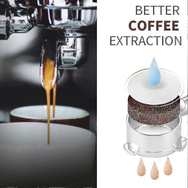 Kaffepapirfilter for espressomaskin, 600 stk Ubleket Espresso Filter Puck Screen Porta