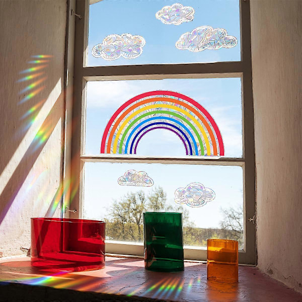Sollys fargerik dobbeltsidig elektrostatisk glassvindusklistremerke (30*40cm)