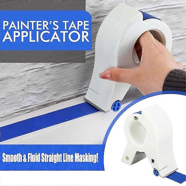 Maskeringstejp Applicator för Målning, Plast Tejp Applicator för Målare, Tejpdispenser med 5 Blå
