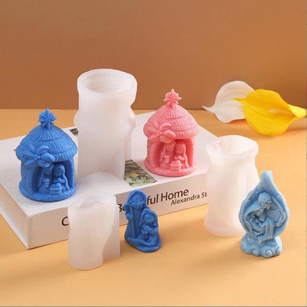 #3-pack DIY – Doftande Ljusgips Ornamentform#