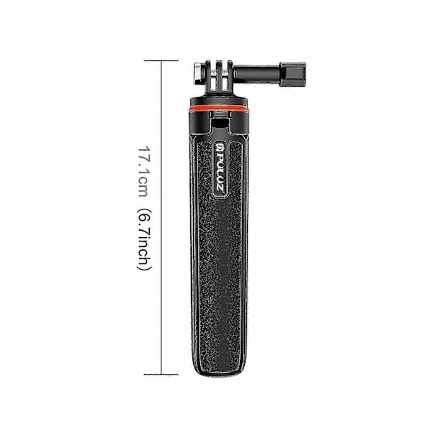 PULUZ Action Camera Förlängningsstativ Selfie Stick Stativ för GoPro (Svart) P2025032600981