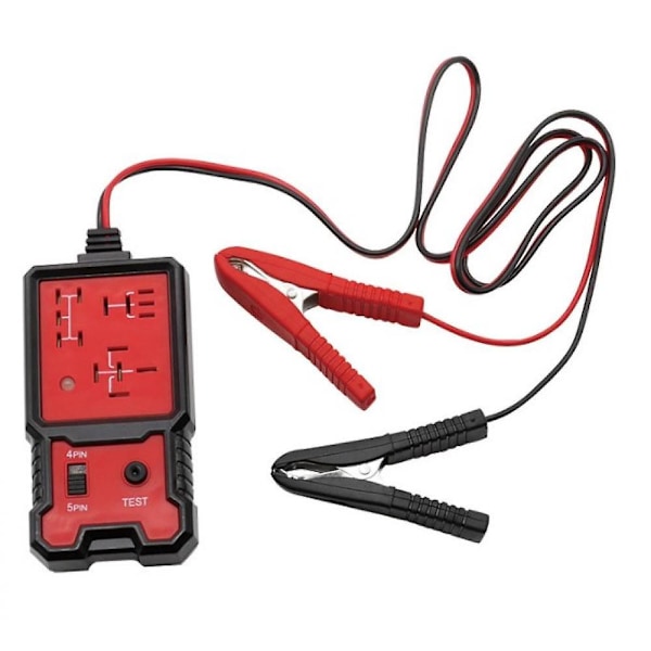 12V Auton Sähköreleen Testauslaite, Akun Releen Testauslaite, Auton Releen Diagnostiikkatyökalu, Auton Akun Tarkistuslaite Klipseillä, Kannettava Lämmönkestävyys