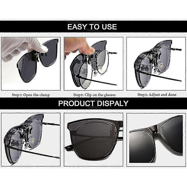 Polariserte Clip-On Solbriller - Solbrille Clip-On Briller For Menn Kvinner, Stor