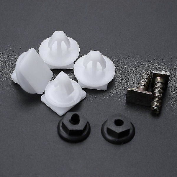 8 st Clips för främre hjulhuskanter Plast Metall Skruv Mutter Set För Corsa C