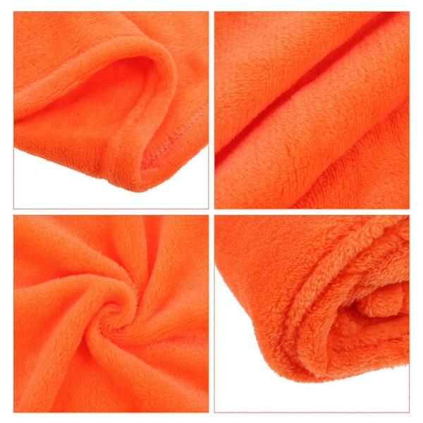 Lækker Flanell Fleece Kæledyrs Tæppe Hyggeligt Håndklæde Ensfarvet Kæledyrs Tæppe (Orange)