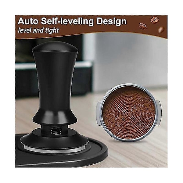 Espresso Tamper Kaffe Tamp 53mm, Fjäderbelastad Espresso Tamper Set med Konstant Tryck, för Barista C