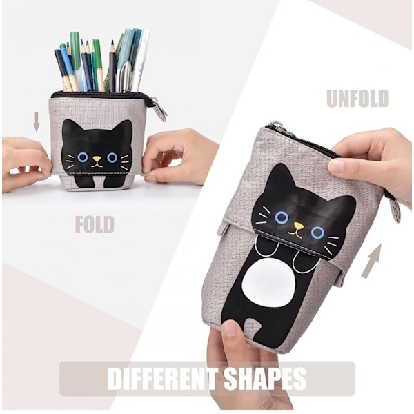 #Blyantsæske Udtrækkelig Kunstnertaske Makeupbørsteholder Lærred#