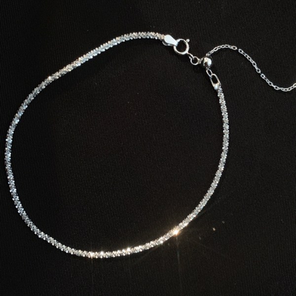 #Gypsophila niche silver anklet#