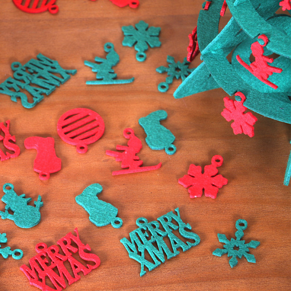 Juletræ i filt, DIY Juletræ Filt Juletræ Filt