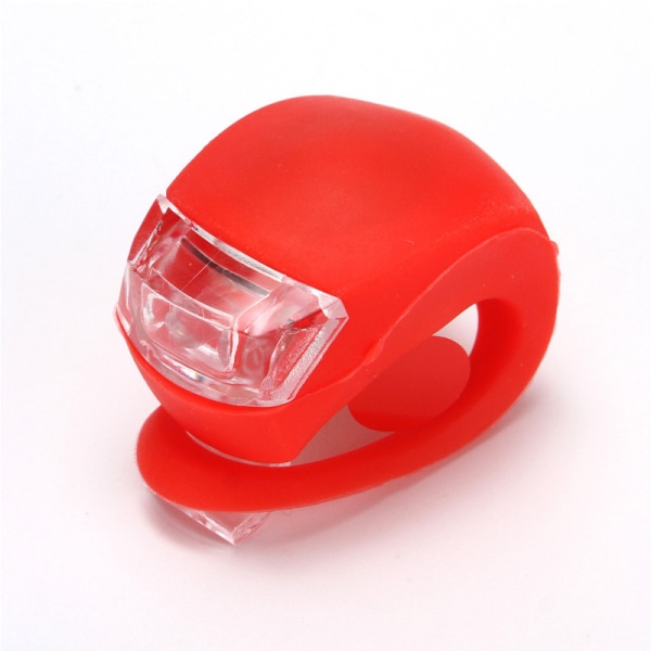 #Set med 6 cykellampor fram och bak LED-klämmor i silikon#