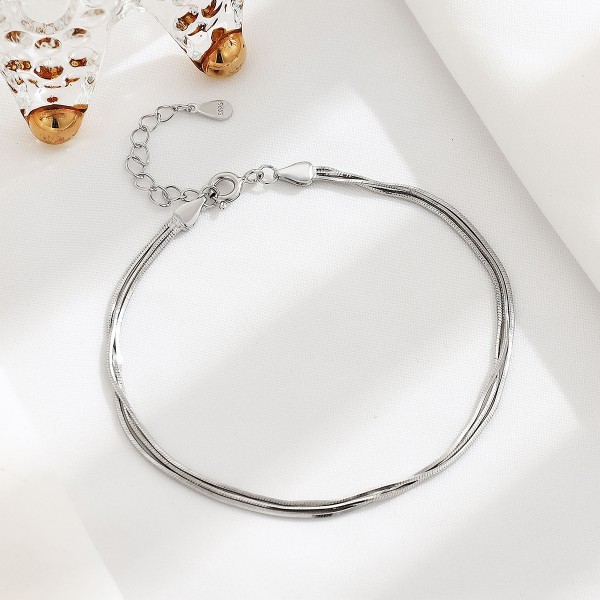 #Tre-lags tyndt armbånd, s925, specielt smykke#