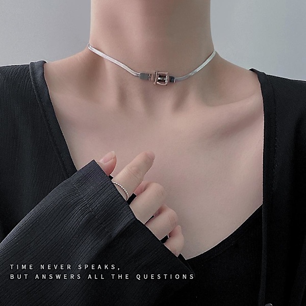 Choker-kjede Justerbare Delikate Belte Spenner Halskjeder for Kvinner Jenter Smykker Gaver