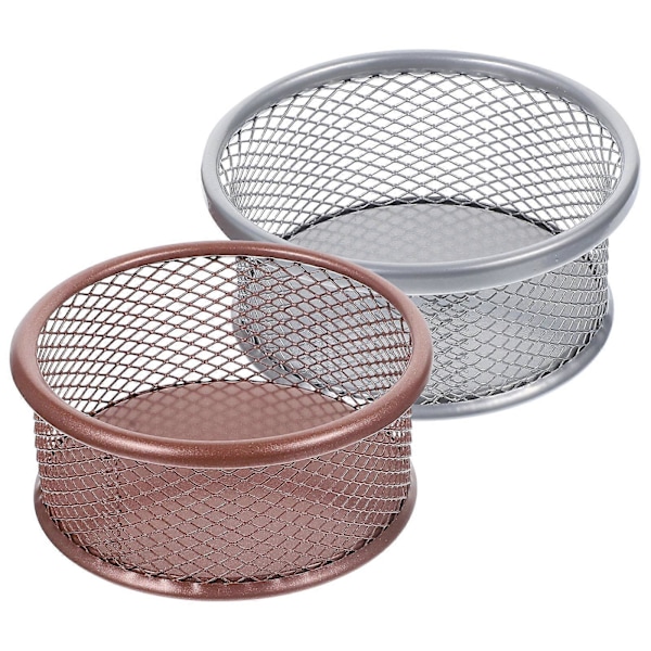 2 stk. Mesh Papirclipsbeholdere Papirclips Skrivebordskurv Husholdningsclipsholder