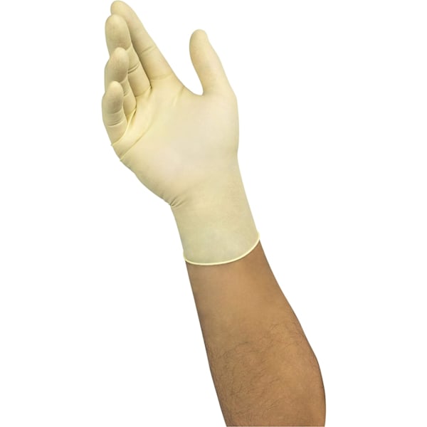 *Pulverfria engångshandskar i latex, mycket tunna och ambidextrösa G*