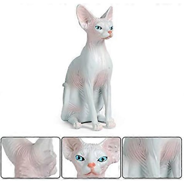 Sphynx Kat Figur Resin Hårløs Kat Model Sphynx Hårløs Kat