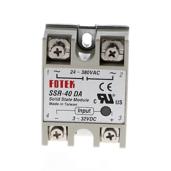 24V-380V SSR-40DA 40A 3-32V DC-AC Solid State Relä Modul Ny