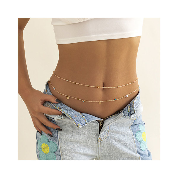 #Tassel Boho Tassel Hip Chain Sølv#