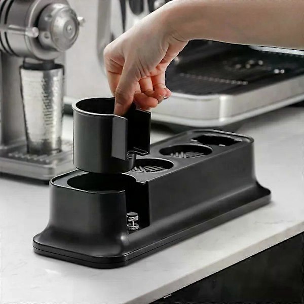 51-58mm Espresso Tamperstation, Justerbar ABS Kaffe Tamperhållare, Universell Kaffe Tamperstation för Barista Tillbehörsförvaring