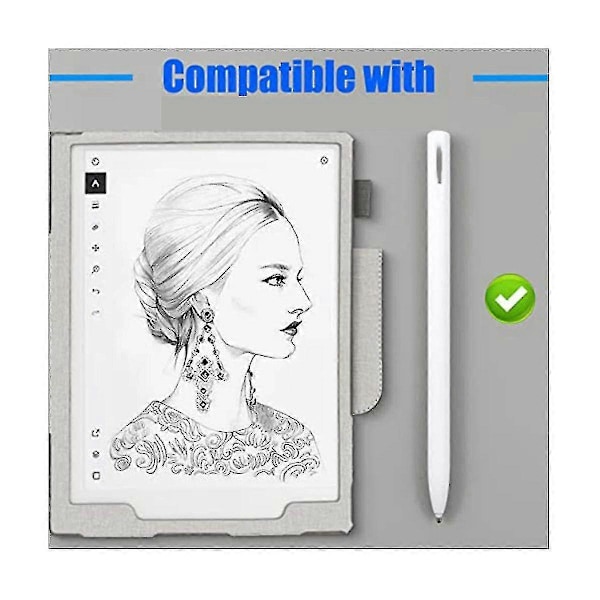 Erstatningstupper i titanlegering for Remarkable 2 Maker Stylus Pen, Fin bakside for notatskriving