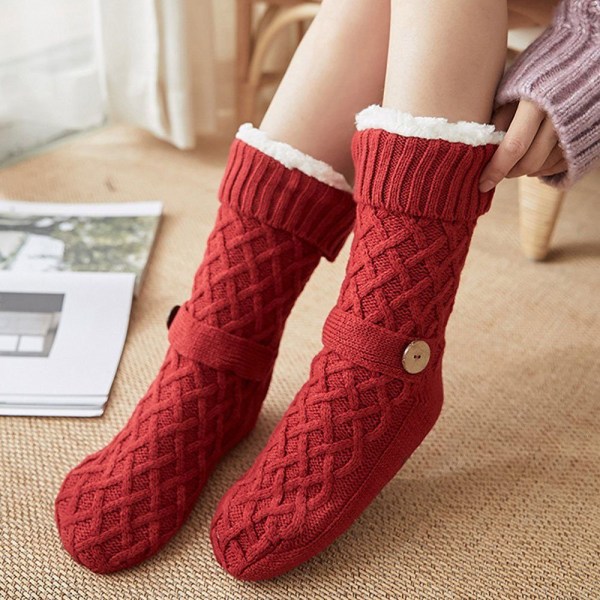 /#/Long socks, warm socks, women's winter knitted socks, bed socks, long carpet socks. Average size: 35-42/#/