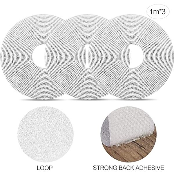Myggnät för fönster, 3-pack självhäftande DIY