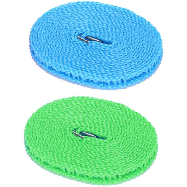 2 st Vindskyddad Klädstreck, Nylon Klädstreck, Bärbar Resa C