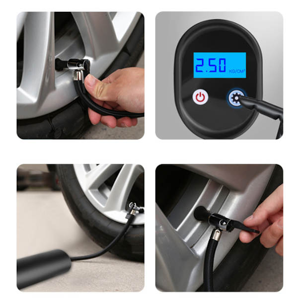 12V Kannettava Ilmakompressori Auton Langaton Rengaspaineen Nostin Kannettava
