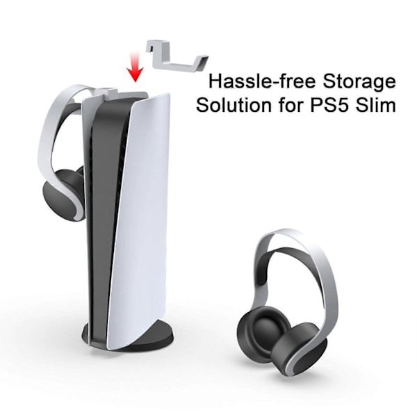 Konsoll Hodetelefonhenger Enkel Installering med Hodetelefonfeste Plassbesparende Spillkonsollbrakett for PS5