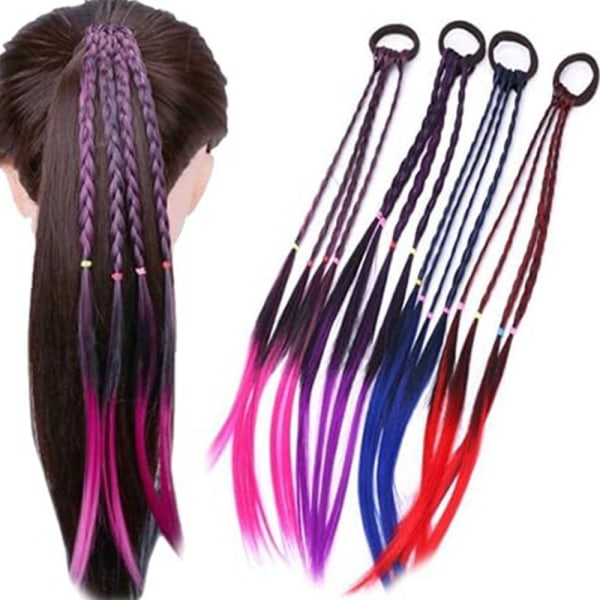 #Wigs syntetisk hår parykker farge 4 stykker#