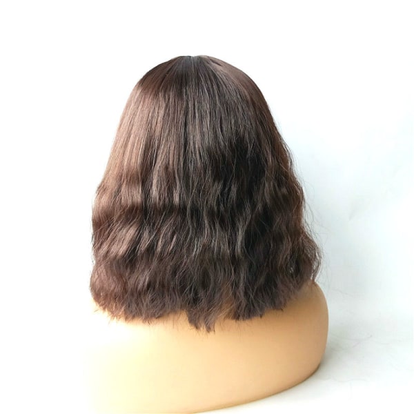 Kvinnors peruk mid-division lockigt hår naturlig volym kemikalie