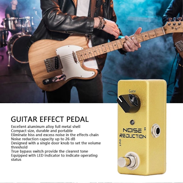 Brusreducerande Effektpedal True Bypass Full Metallskal Elgitarrdelar Tillbehör