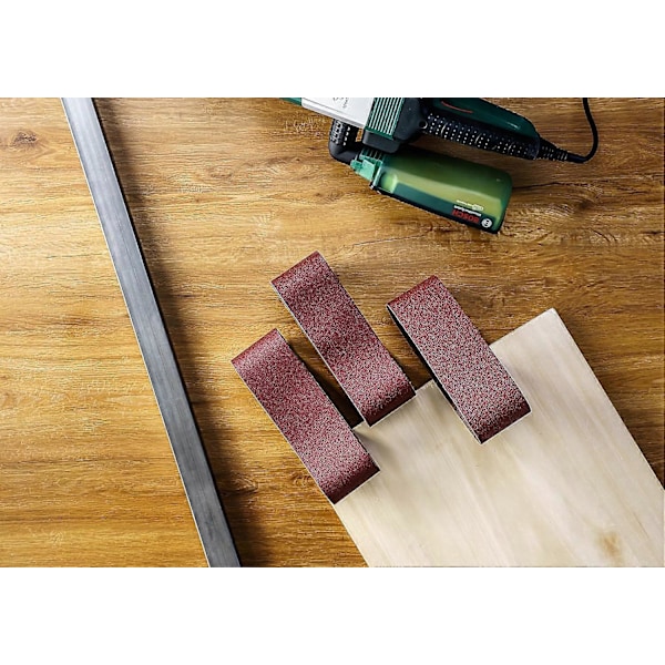 Tarvikkeet 9 kpl Sekalainen hiomanauhasarja (puulle, karkeus 60/80/100, 75 x 533 mm, tarvikkeet nauhahiomakoneille)