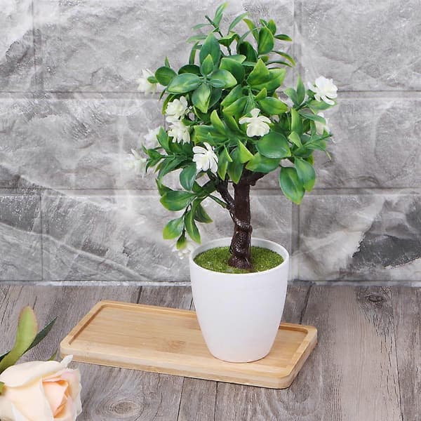 Bambu Blomkruka Bricka Te Kopp Mugg Mat Skål Klockor Organizer