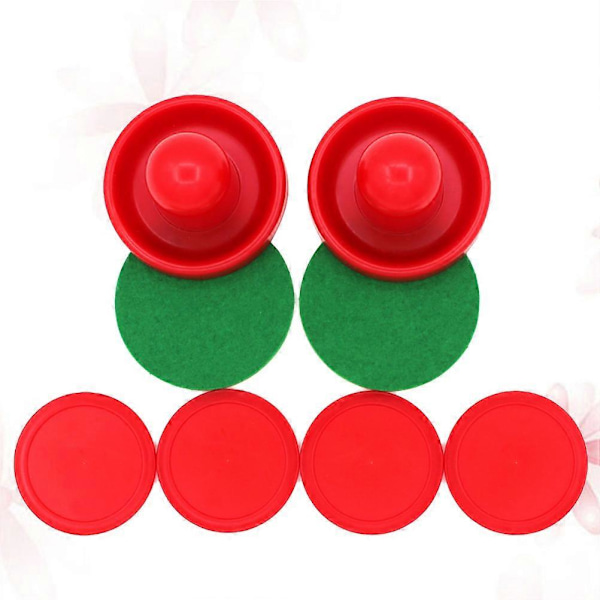 16 kpl 96 mm Ilmakiekkopelin työntimet kiekot korvaavat pelipöydät maalivahdit Header Kit Ilmakiekkovarusteet Tarvikkeet (Punainen ja tummansininen)