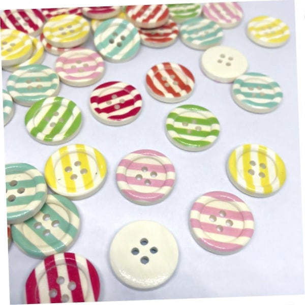 50 stk. Tegneserie Treknapper Runde Håndverksknapper Treknapper Scrapbooking Skjorteknapper Resin Håndverk Håndverk for Maling Treknapper Treknapper