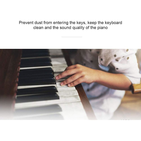 （Grå）Kvalitets Piano Tangent Flanell Piano Tangent Skyddstyg för P