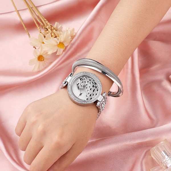 #Silver 2-delad klocka presentask#