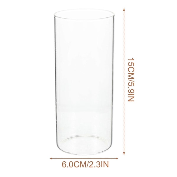 6 st Cylinder Hydroponisk Blomvas Transparent Blomvas Glas Flytande Ljusstakar