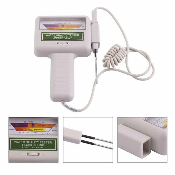 /#/Badtermometer Elektronisk vandtester til klor og pH-værdi pool/#/