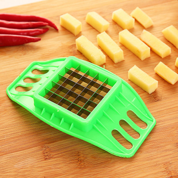 #2 st. Pommes Frites/Grönsaks Skärare med Skärgaller - Slumpmässig Färg 17.5*10.5*3.5cm#