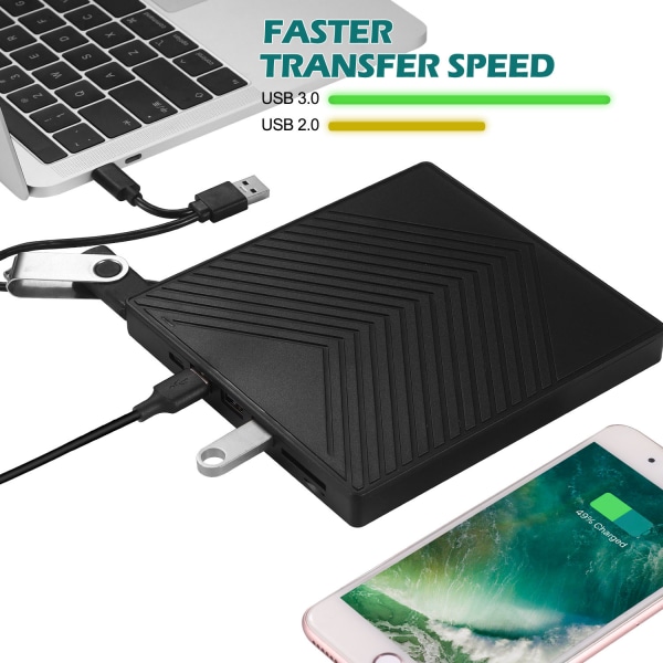 Extern CD/DVD-enhet med USB 3.0/Type-C