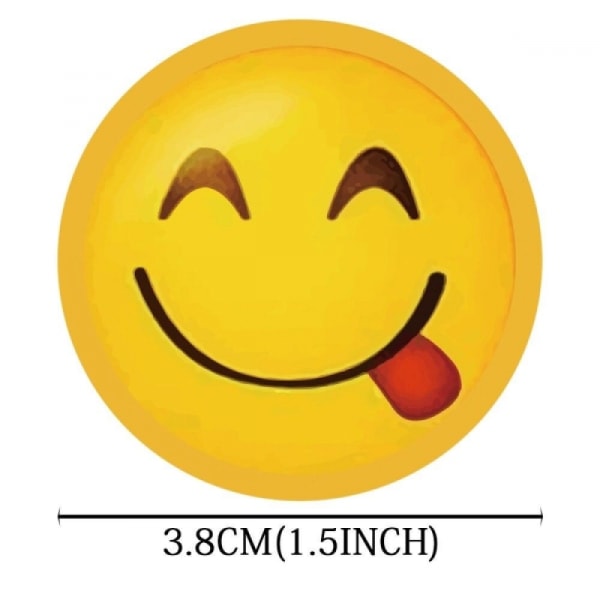 #Klistermærker - smileys - 500 stk - rulle multifarvet#