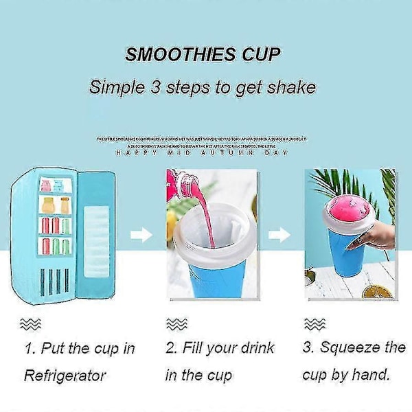 2 kpl Slush-kone Jääkuppi Magic Squeeze Cup Slush-kone