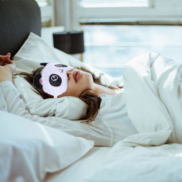 Lasten unimaaskit, 3D Plushiset unimaaskit söpöjä hauskoja piirrettyjä pandakarhuja