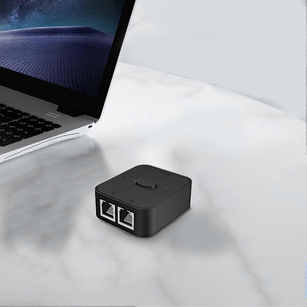 Nettverksbryter 2 Port Hurtigbryter Strømfri Høy Ytelse Høyhastighets LAN-svitsjing 1000 Mbps 2 inn 1 ut/1 inn 2 ut Smart RJ45 Intern Ekstern