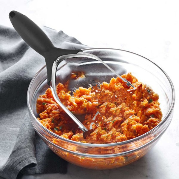 Kartoffelmoser i rustfrit stål, manuel kartoffelmoser, kartoffelmoser