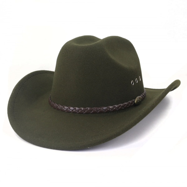 #Cowboyhatt for kvinner og menn, westernhatt med bred brem og stropp#