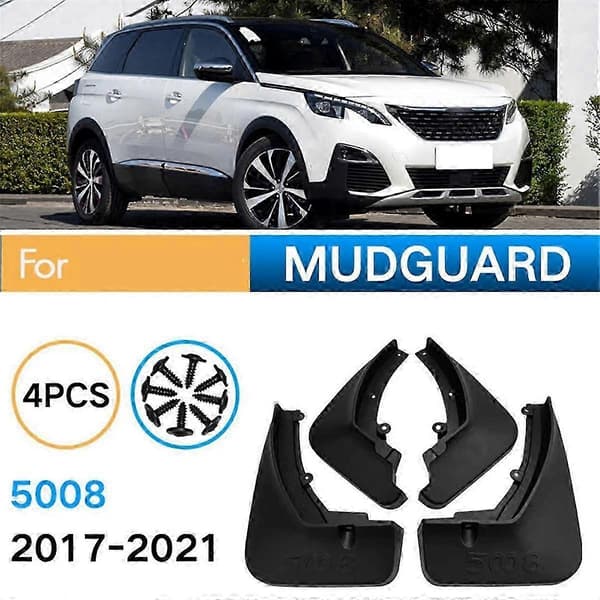 4 st Bil Stänkskydd Mud Flaps Stänkskydd för 5008 2017-2021 Biltillbehör