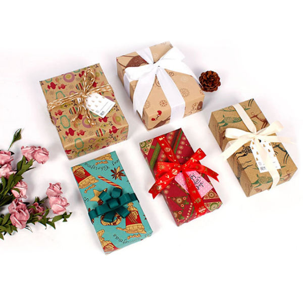 10 st Presentpapper Iögonfallande Slitstarkt Kraftpapper Bedårande Tecknad Godis Omslagspapper För Fest KaesiB
